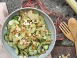 Salade concombre rhubarbe