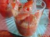 Verrines de tomates en gelée