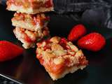 Carrés croustillants fraises/rhubarbe