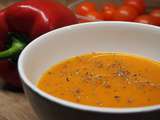 Soupe tomates, carottes et poivrons rôtis