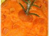Purée de carottes et abricots secs au romarin