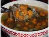 Soupe de courgette et patate douce aux saveurs asiatiques