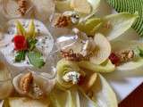 Salade d’endives aux pommes, noix et roquefort