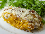 Gratin de courge shiatsu aux oignons frits et à la coppa