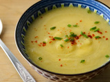 Soupe de courge longue de Nice et chou-fleur