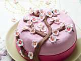 Cherry Blossom Cake, un gâteau pour fêter le printemps! {Thé matcha, Crème au beurre légère à la Rose & Framboises}