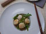 Cuisine japonaise de Kimiko: Soba & St Jacques au pesto de Mizuna