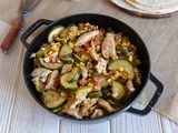 Fajitas au poulet et courgettes