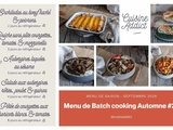 Menu de Batch cooking Semaine 40 – Mois de Septembre 2026 – Automne #2