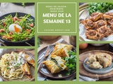 Menu pour la semaine du lundi 23 au dimanche 29 mars 2026