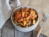 Pôtée de courgettes aux haricots blancs et tomates