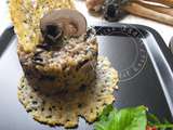 Risotto aux Champignons forestiers, Tuiles Parmesan/Pavot & Gressins au Thym
