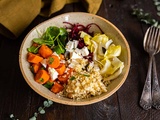 Salade veggie complète aux endives, pourpier & carottes à la Chermoula