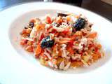 Salade de riz au poivron cru et graines de tournesol