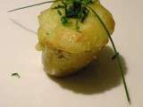 Pommes de terre gratinées avec fromages noix de muscade et ciboulette