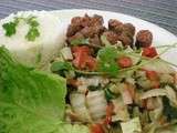 Salsiccia Merguez contaminata a modo mio con delle verdure asiatiche