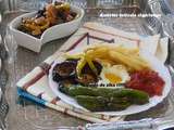 Assiette de légumes frits- cuisine d'été de l'Algérie
