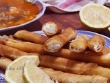 Bourek-cigare typique de annaba aux pommes de terre- ricotta et gruyère