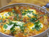 Chakchouka aux courgettes et poivrons aux œufs à la bônoise