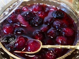 Confiture de cerises entières rouges et noires -bigarreaux- pour la dégustation à la cuillère