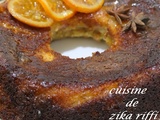 Délicieux bundt cake aux cacahuètes-banane et oranges confites