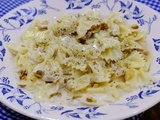 Farfalles sauce au roquefort et aux noix