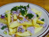 Frites de pommes de terre aux oignons verts ou secs- accompagnement de plats traditionnels à la bônoise