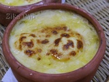 Gratin d'œufs aux oignons sauce mornay