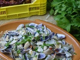 Haricots de mer ( tellines ) coquillages sauce blanche ail et citron