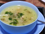 Jari abyad b rawz- chorba beida ou soupe blanche au riz- revisitée au vinaigre ( recette inédite )