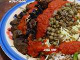Kouchari - plat populaire egyptien d'alexandrie