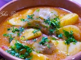 Marka batata bel karnoun w besbes- tajine de pommes de terre aux artichauts et fenouil- sans viande