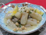 Marka bel khardel- tajine de navets sauce blanche aux basses côtes d'agneau et pois chiches- terroir bônois
