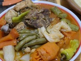 Market el cousksi- bouillon pour couscous- côte et jarret de veau et poulet aux légumes de saison