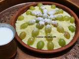 Masfouf ou mesfouf bel 3nab-couscous fin sucré aux raisins blancs