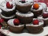 Muffins fondants trop miam au café- chocolat- vanille et arbouses