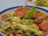 Omelette baveuse aux champignons et tomates fraîches