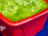Pesto de coriandre fraîche aux amandes et parmesan