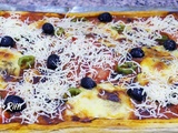 Pizza à la pâte feuilletée express mozzarella et parmesan