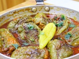 Poivrons farcis au blanc de poulet et gruyere en sauce tomate