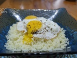 Riz au beurre et œufs coulants- recette sur le pouce au retour du marché