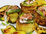 Roulés de courgettes - chèvre et saumon