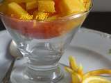 Salade de fruits - mangues et melon en verrines- ramadan 2021
