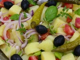 Salade de pomme de terre aux deux basilic - fin vert et genovese