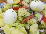 Salade de pommes de terre toute simple en plat unique