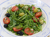 Salade de roquette sauce vinaigrette à l'ail de guiga