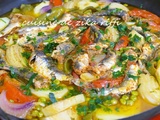Sardines à la bônoise au four- pommes de terre- fenouil et petits pois verts- cuisine d'été facile