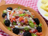 Slata jiida- salade traditionnelle aux anchois a la bônoise