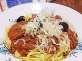 Spaghettis à la bolognaise au parmesan - daube de maman