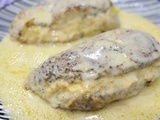 Suprême de poulet farci en papillote- sauce au fromage - yaourt nature et moutarde